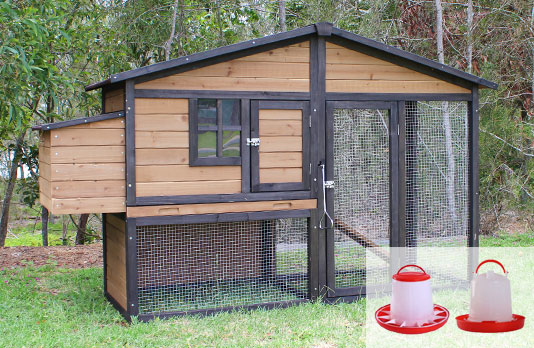 Brunswick A Frame Chicken Coop Package with Feeders