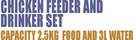 Chicken Medium Feeder and Drinker Set